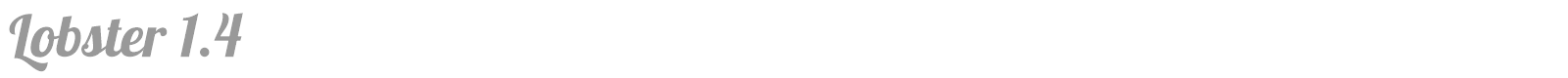 Lobster font preview